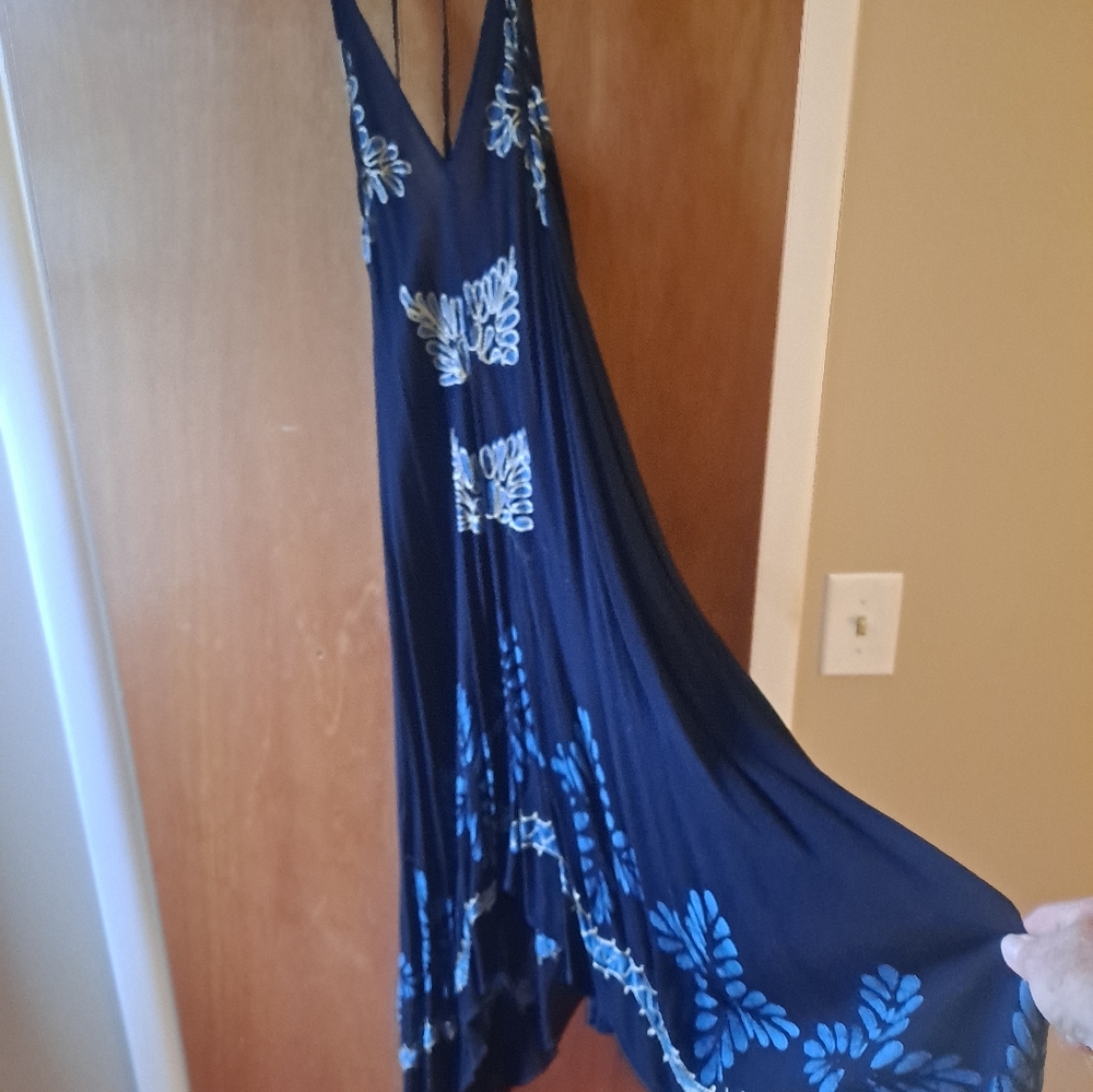 Navy halter dress